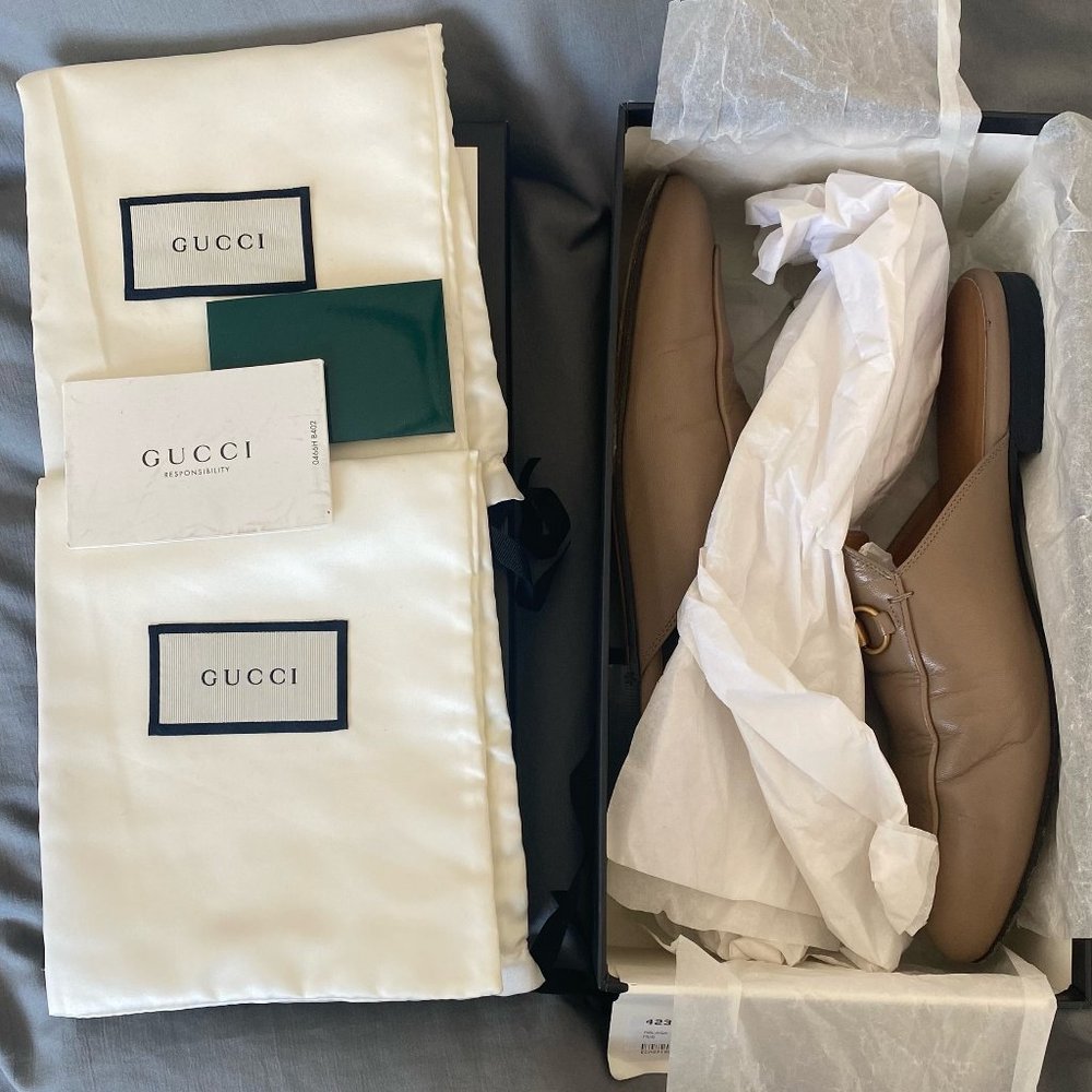 Lightly Used Gucci Princetown Malaga Beige Nude Mules 🍂